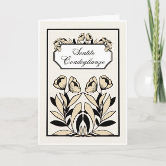 Elegante Beileidskarte Deepest Sympath Karte