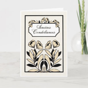 Elegante Beileidskarte – Tiefstes Mitgefühl Karte