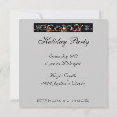 Elegante, beleuchtete Kunst - individuelle Einladu Einladung (Rückseite)