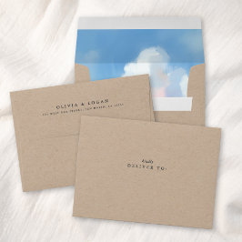Elegante bemalte Landschaft Braune Kraft-Hochzeit