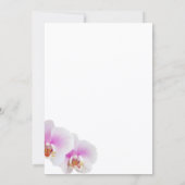 Elegante bemalte Orchideen Hochzeiten Einladungen (Rückseite)