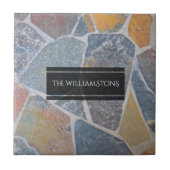 Elegante bemalte Steine / dekorative Steine Fliese (Vorderseite)