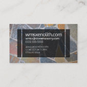 Elegante bemalte Steine / dekorative Steine Visitenkarte (Rückseite)