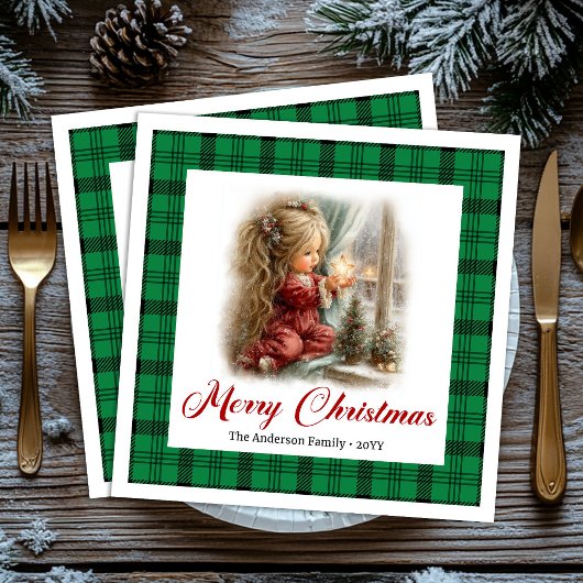 Elegante bemalte Winterlandschaft Servietten