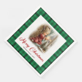 Elegante bemalte Winterlandschaft Servietten (Ecke)