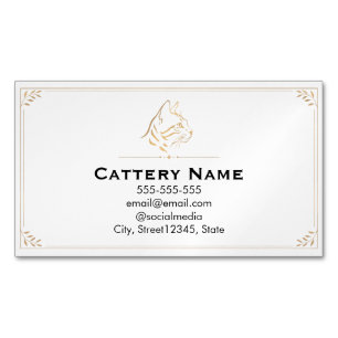 Elegante Bengal-Katzen-Cattery-Magnet-Geschäftskar Magnetische Visitenkarte