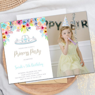 Elegante, benutzerdefinierbare Princess-Party Einl Einladung
