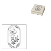 Elegante benutzerdefinierte Blume Ex Libris Gummistempel (Stempel)