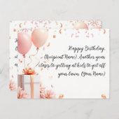 Elegante benutzerdefinierte Geburtstagskarte Perso Feiertagspostkarte (Vorne/Hinten)