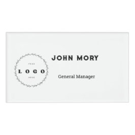 Elegante, benutzerdefinierte Logo-Mitarbeitermarke Namenschild