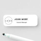 Elegante, benutzerdefinierte Logo-Mitarbeitermarke Namensschild (Beispiel)