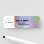 Elegante, benutzerdefinierte Logo-Mitarbeitermarke Namensschild (Beispiel)