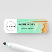 Elegante, benutzerdefinierte Logo-Mitarbeitermarke Namensschild (Beispiel)