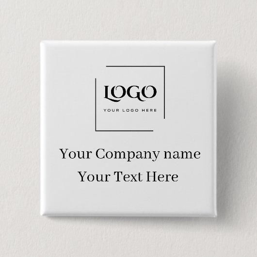 Elegante benutzerdefinierte Logo-Vorlage Button (Vorderseite)