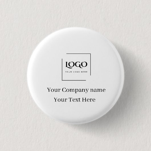 Elegante benutzerdefinierte Logo-Vorlage Button (Vorderseite)