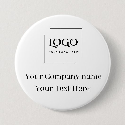 Elegante benutzerdefinierte Logo-Vorlage Button (Vorderseite)