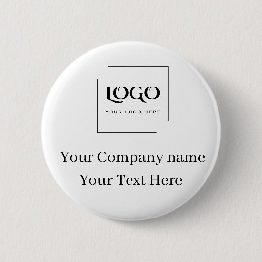 Elegante benutzerdefinierte Logo-Vorlage Button (Vorderseite)