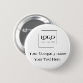Elegante benutzerdefinierte Logo-Vorlage Button (Vorne & Hinten)
