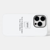 Elegante benutzerdefinierte Logo-Vorlage Case-Mate iPhone Hülle (Rückseite (Horizontal))