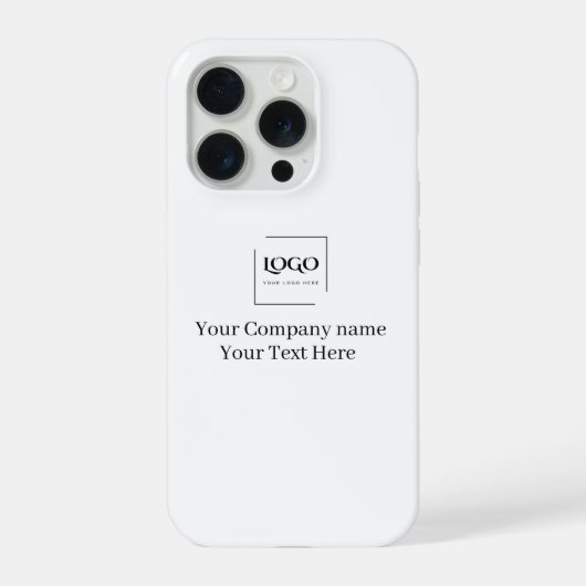 Elegante benutzerdefinierte Logo-Vorlage iPhone Hülle (Rückseite)
