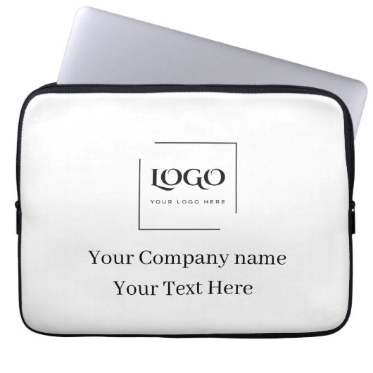Elegante benutzerdefinierte Logo-Vorlage Laptopschutzhülle (Vorderseite)