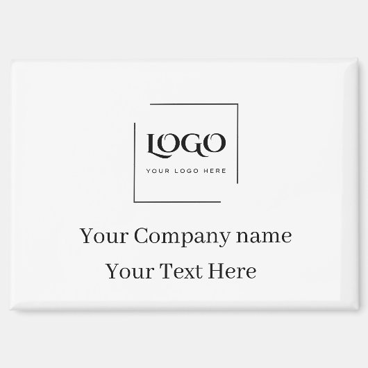 Elegante benutzerdefinierte Logo-Vorlage Magnet (Vorderseite)