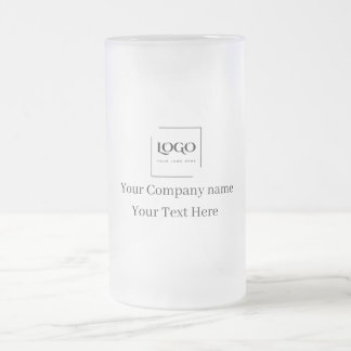Elegante benutzerdefinierte Logo-Vorlage Mattglas Bierglas