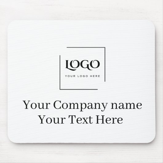 Elegante benutzerdefinierte Logo-Vorlage Mousepad (Vorne)