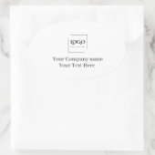 Elegante benutzerdefinierte Logo-Vorlage Ovaler Aufkleber (Tasche)