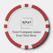 Elegante benutzerdefinierte Logo-Vorlage Pokerchips (Vorderseite)