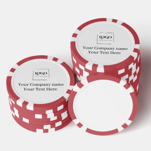 Elegante benutzerdefinierte Logo-Vorlage Pokerchips (Stapel)