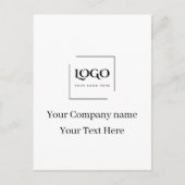 Elegante benutzerdefinierte Logo-Vorlage Postkarte (Vorderseite)