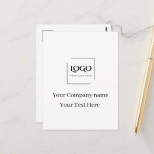 Elegante benutzerdefinierte Logo-Vorlage Postkarte