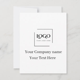 Elegante benutzerdefinierte Logo-Vorlage RSVP Karte