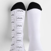 Elegante benutzerdefinierte Logo-Vorlage Socken (Oben)