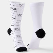 Elegante benutzerdefinierte Logo-Vorlage Socken (Gewinkelt)