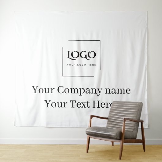 Elegante benutzerdefinierte Logo-Vorlage Wandteppich (Beispiel (Horizontal))