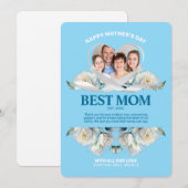 Elegante, benutzerdefinierte Muttertagskarte Foto Einladung (Vorne/Hinten)