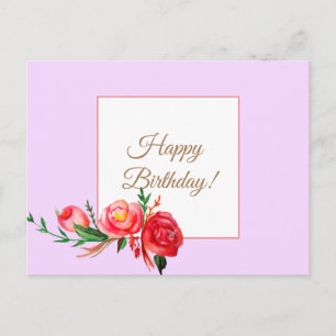 Elegante, benutzerdefinierte Postkarte zum Geburts