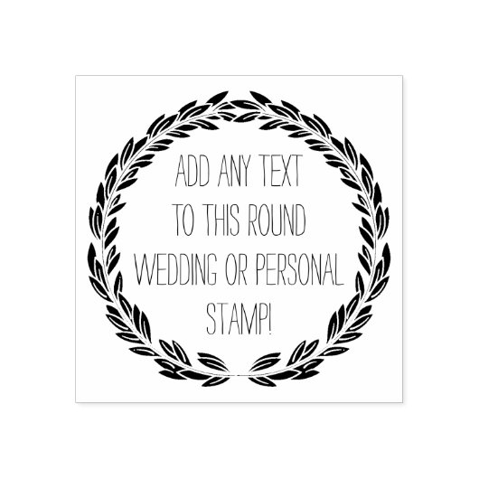 Elegante benutzerdefinierte, runde Hochzeits-Brief Gummistempel (Prägung)
