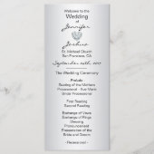 Elegante, benutzerdefinierte Silver Black Wedding  Programm (Vorderseite)