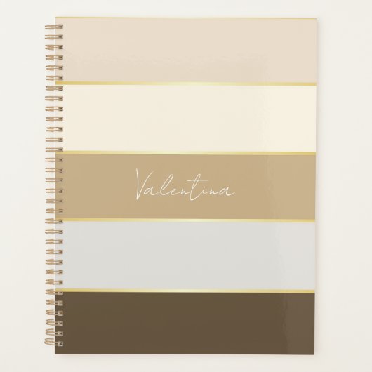 elegante, benutzerdefinierte Sommerfarben Farbbloc Planer (Vorderseite)