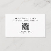 Elegante benutzerdefinierte Visitenkarte für Profe (Vorderseite)