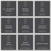 Elegante, benutzerfreundliche Logo-Pantry-Labels Aufkleber (Vorderseite)