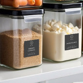 Elegante, benutzerfreundliche Logo-Pantry-Labels Aufkleber