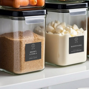 Elegante, benutzerfreundliche Logo-Pantry-Labels Aufkleber
