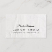 Elegante, benutzerfreundliche Visitenkarte (Rückseite)