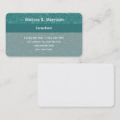 Elegante Berater-Visitenkarten Visitenkarte (Vorne/Hinten)