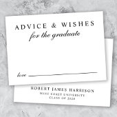 Elegante Beratung für den Abschluss des Absolvente Begleitkarte