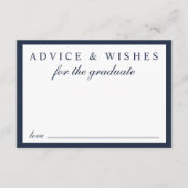 Elegante Beratung für den Grad Blue Gold Abschluss Begleitkarte (Vorderseite)